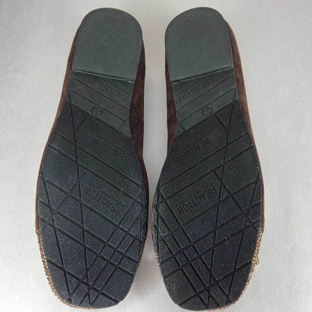 NWOT Kenneth Cole Reaction Women's Ellie Chocolate Brown Ballet Flats - Picture 7 of 8